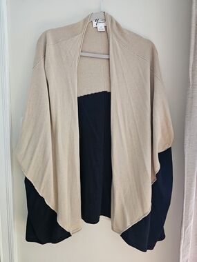 Light Beige Open-Front Women's Cardigan Sweater